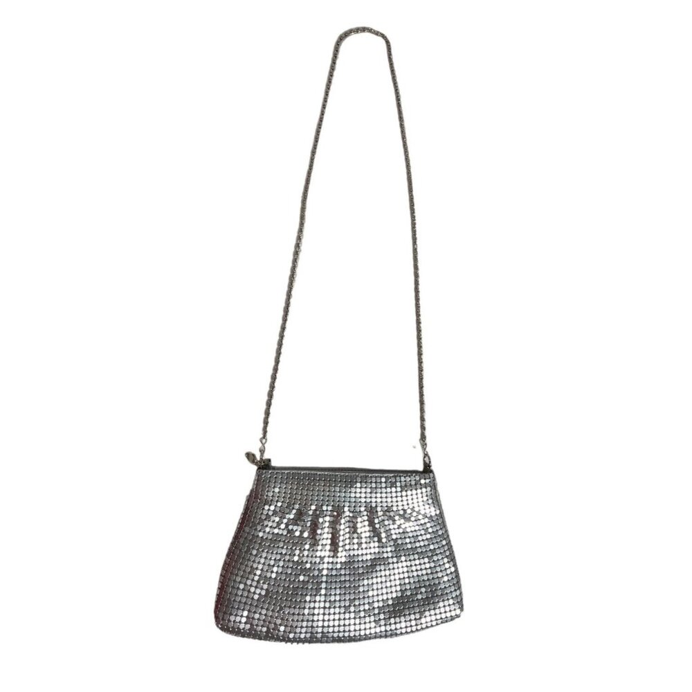 Silver Mesh Clutch Bag